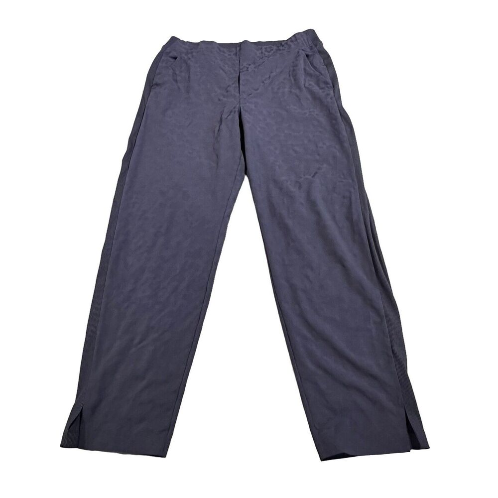 Athleta Brooklyn Textured Ankle Pant-Leopard Medieval Violet Size 12